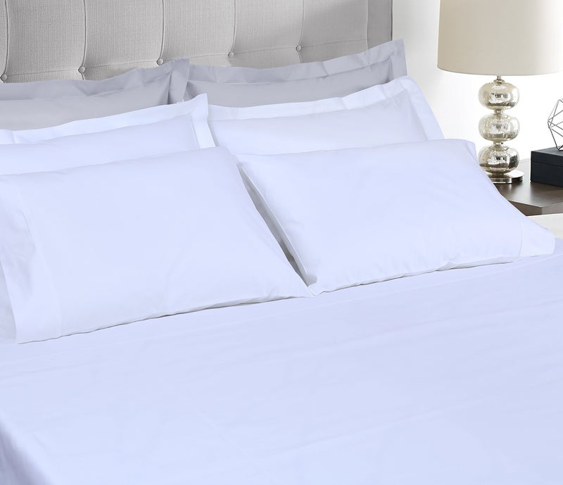 Threadmill Pillow Cases Standard Size | 800 Thread Count Sateen Weave | 100% Cotton 2 Piece Solid Pillow Covers | Extra Long Staple Cotton | Luxurious Hotel White Pillow Protectors - Image 2